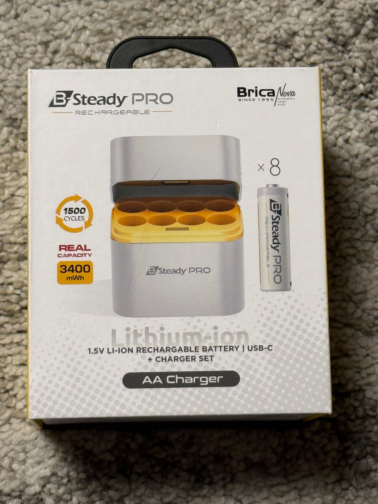 Brica Baterai BSP AA x8 + Dock 1.5V USB-C Rechargeable