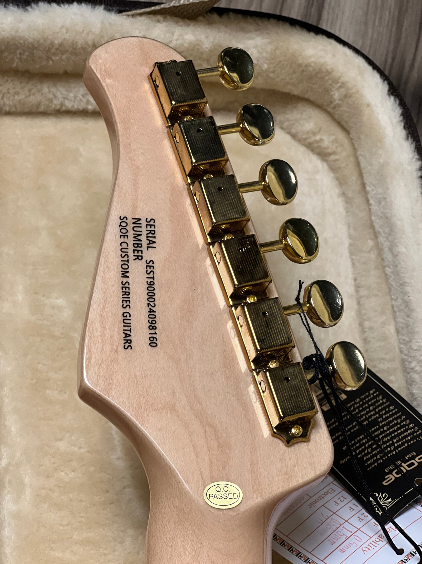 SQOE SEST900 HSS VT Custom Shop Series in See-Through Violet Burst Limited Edition with Hardshell Case