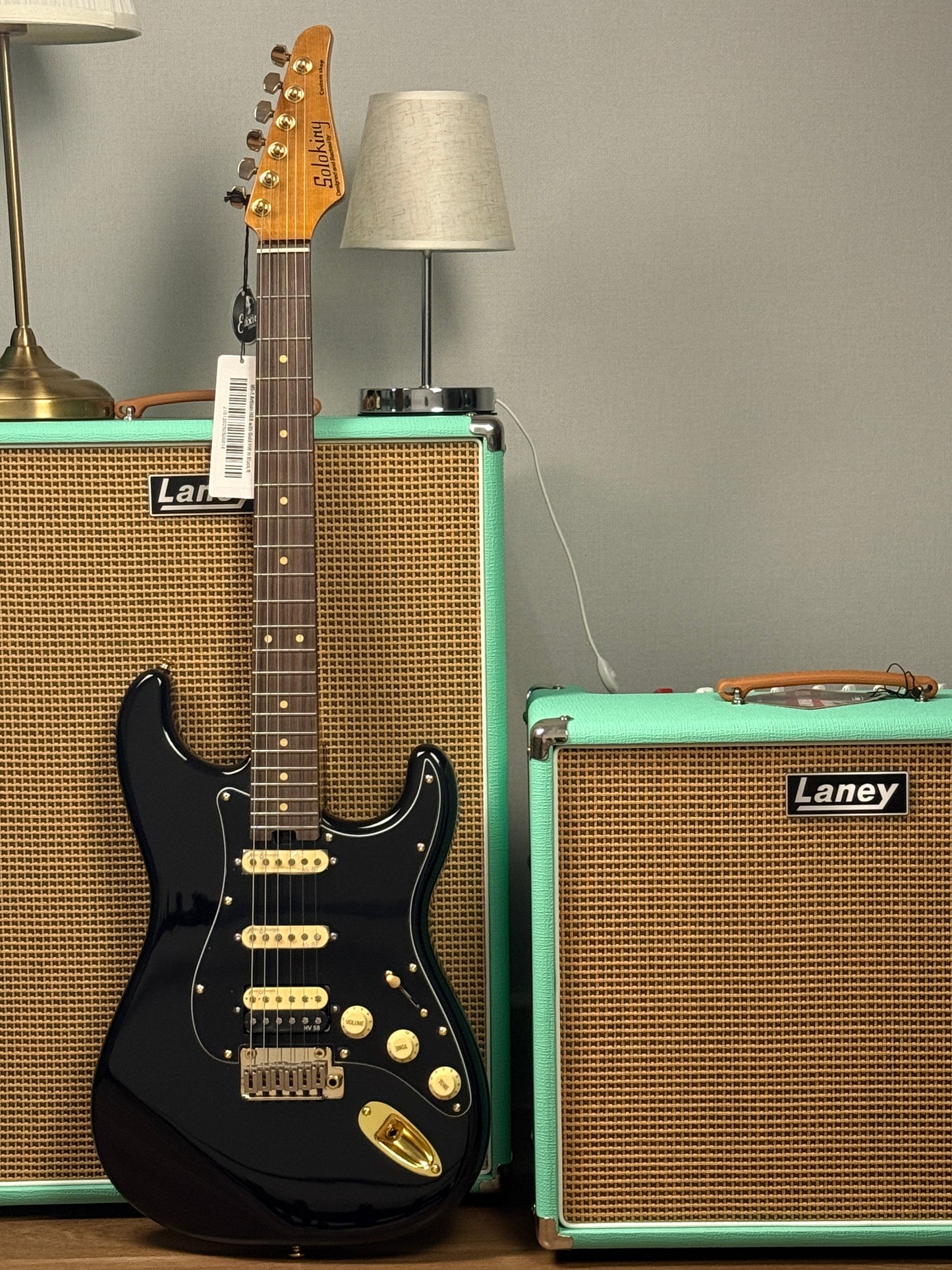 Soloking MS-1 Artisan with Rosewood FB in Black Beauty with Gold Hardware JESCAR