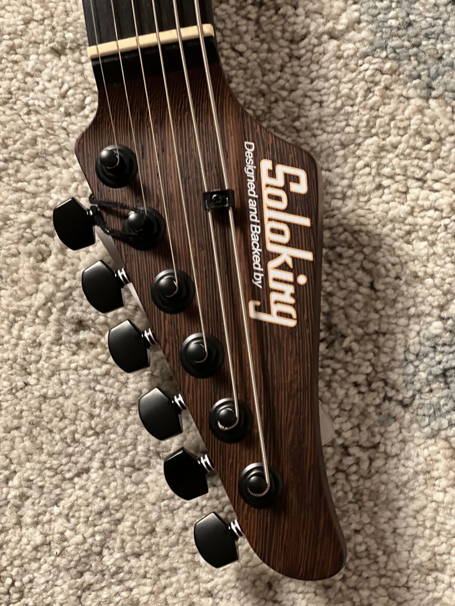 Soloking MJM-1 Custom Baritone HH with Wenge Neck in Driftwood Black