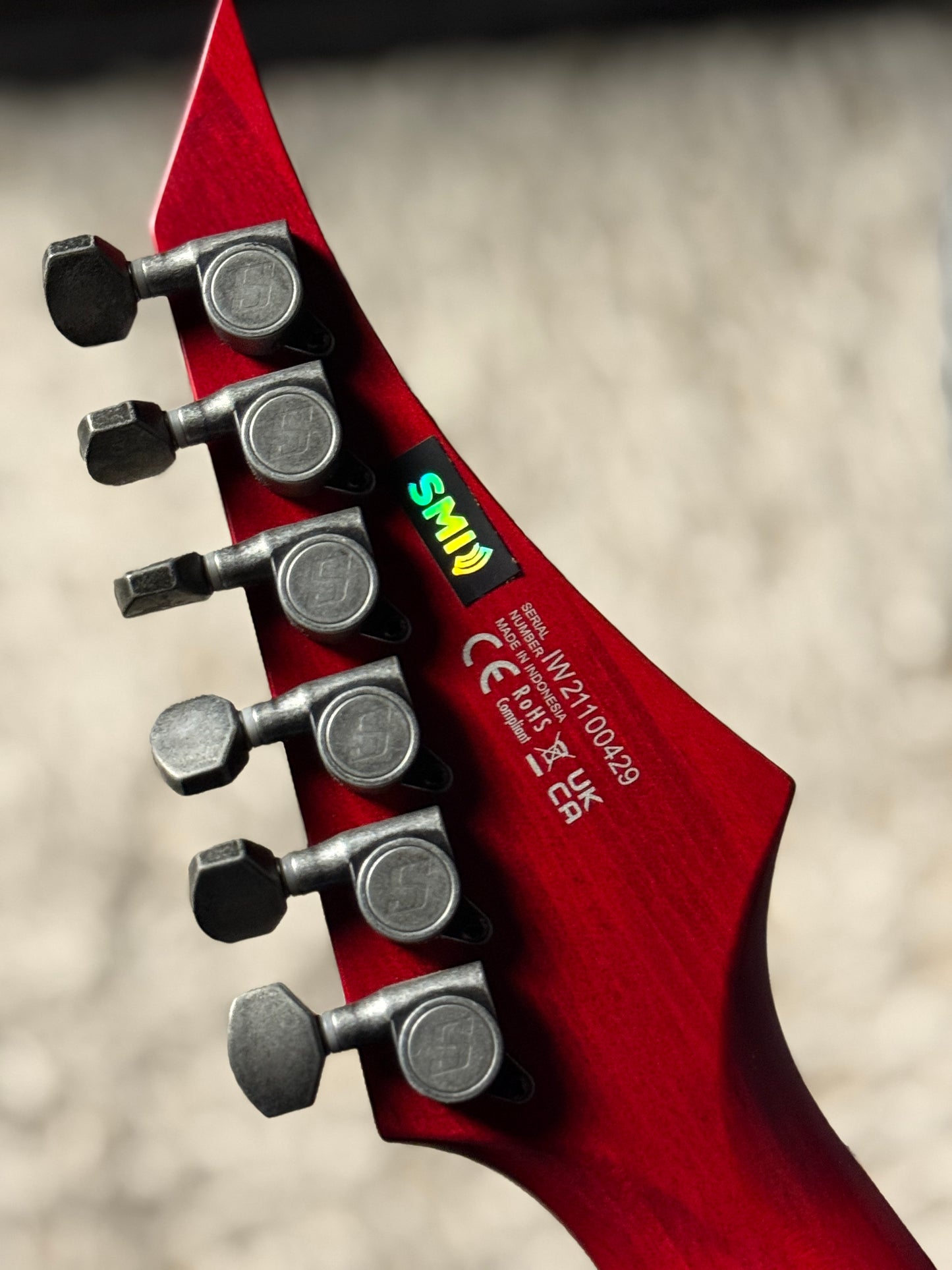 Solar Guitars A2.6 Canibalismo+ in Blood Red Open Pore with Blood Splatter IW21120562
