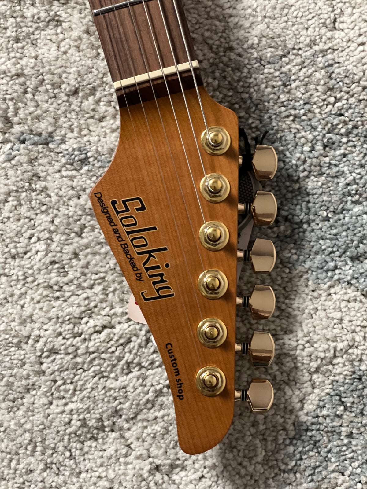 Soloking MS-1 Custom 24 HH Ash Gold Hardware in Open Pore Matte Black Limited Edition