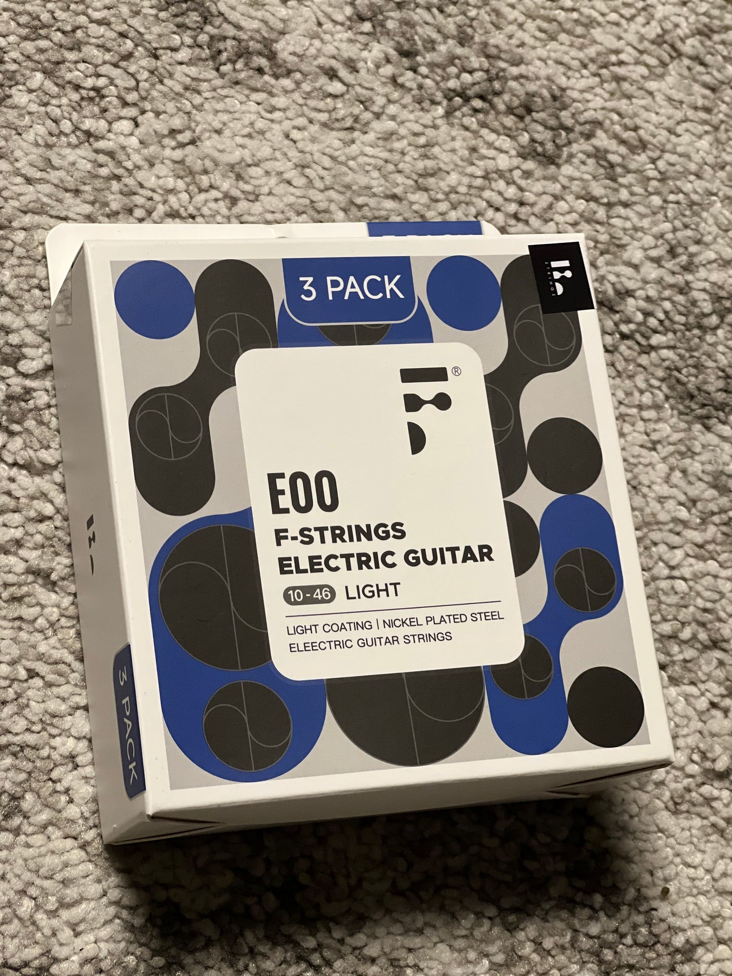 FString Electric Guitar 10-46 Light Coating/Nickel Plated Steel Guitar Strings E00 (3-Pack Set)