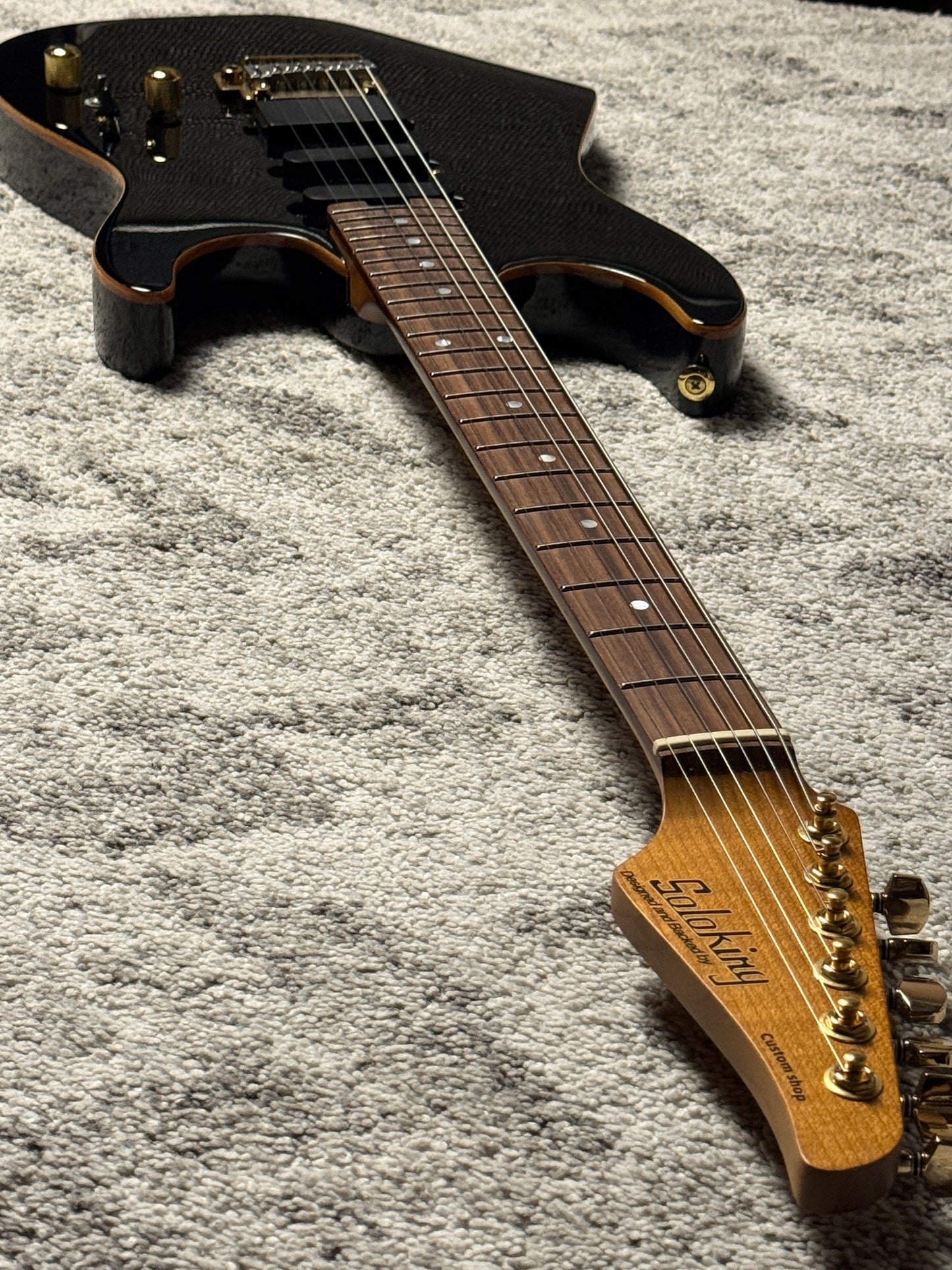 Soloking MS-1 Custom 22 HSS Flat Top with Rosewood FB in Black Beauty ML2024111302 (USED)