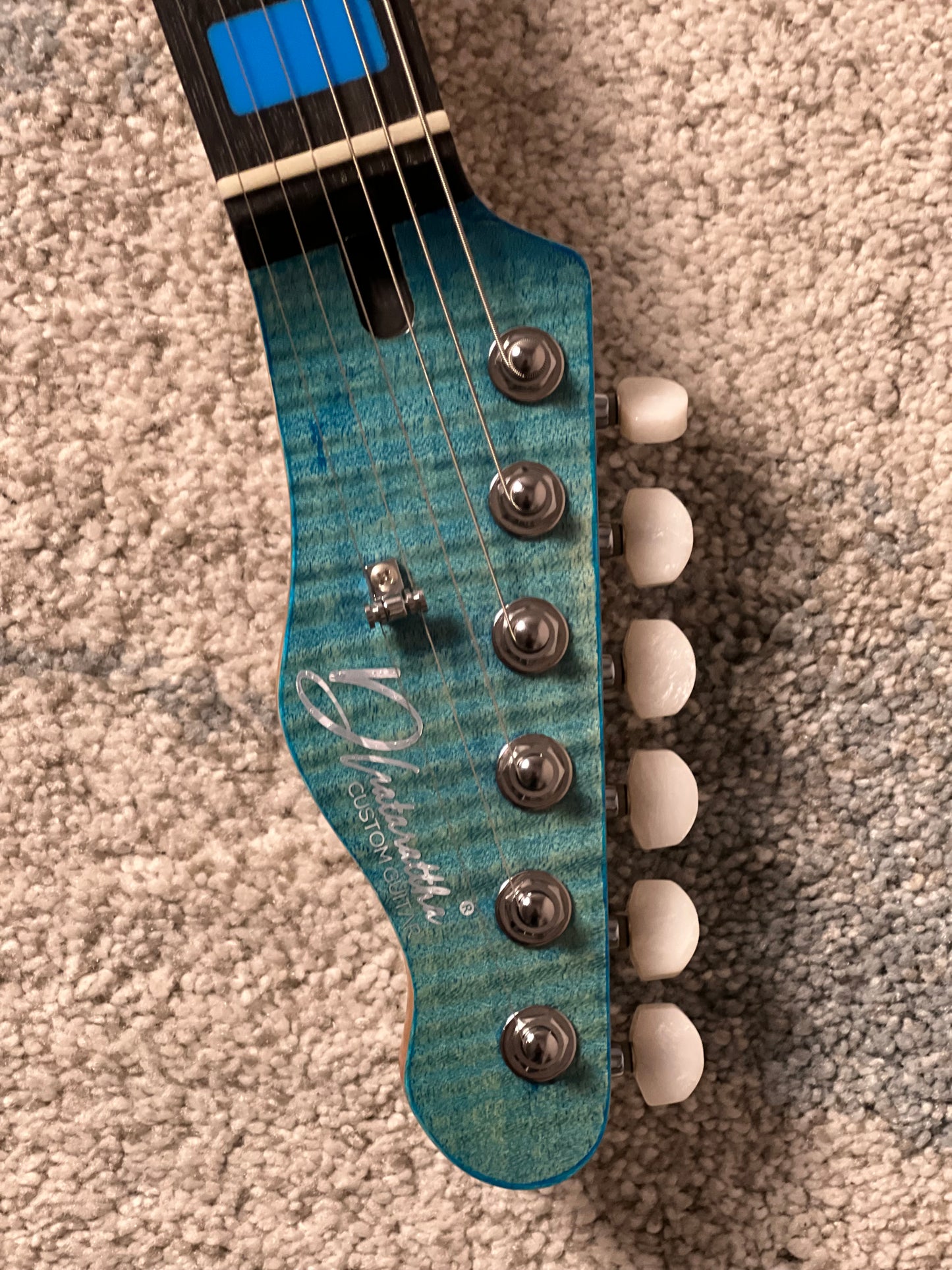 Dhatarattha Custom DTL Flame in Pacific Jeans Blue with Rosewood FB