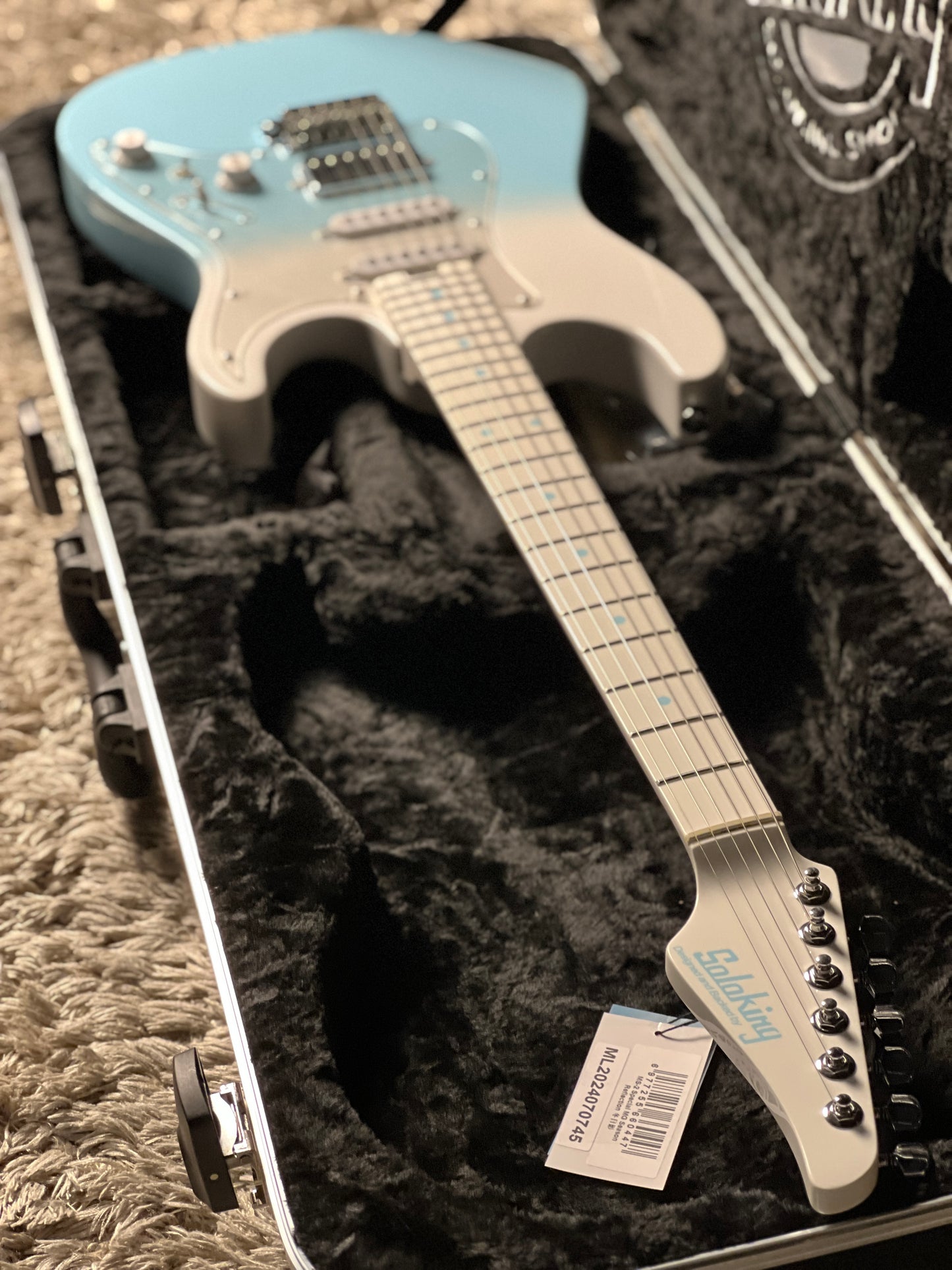 Soloking MS-2 Special in Reef Blue Fade with White Neck Winter Season Limited Edition