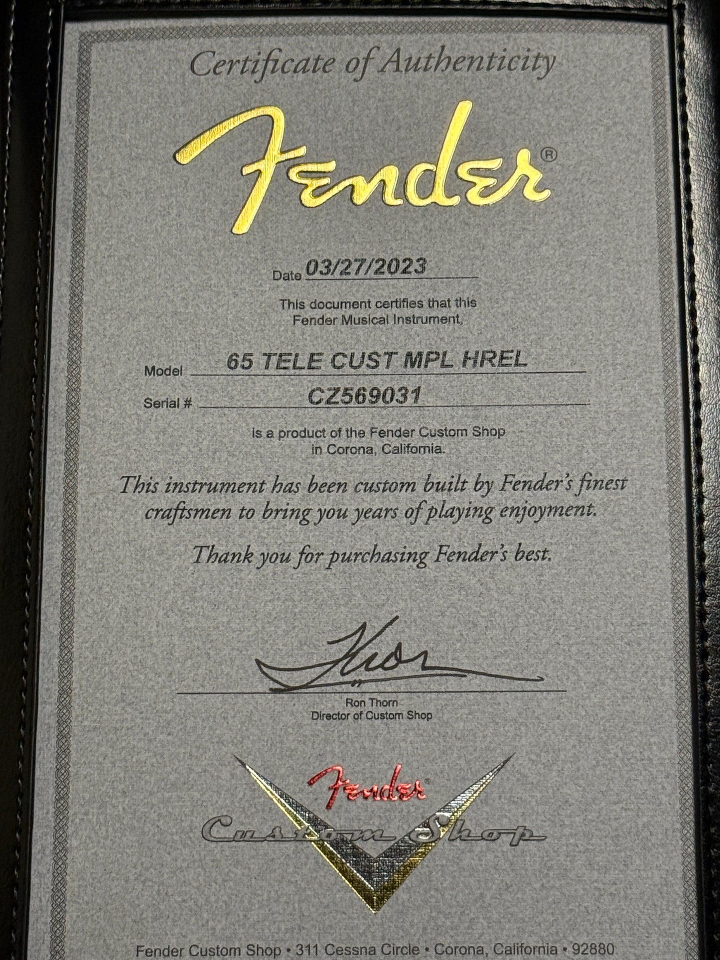 Fender Custom Shop 1965 Telecaster Heavy Relic with Quartersawn Maple in Aged Sherwood Green Metallic