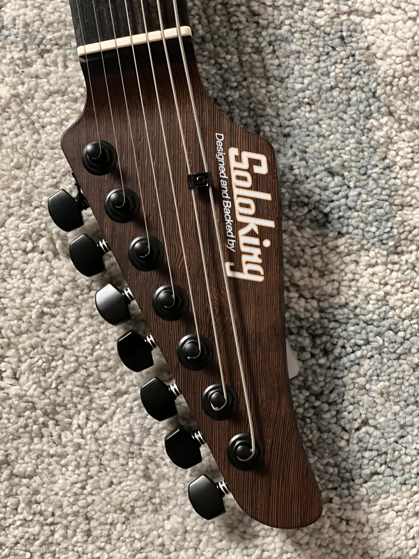 Soloking MJM-7 Custom Baritone HH with Wenge Neck in Driftwood Black
