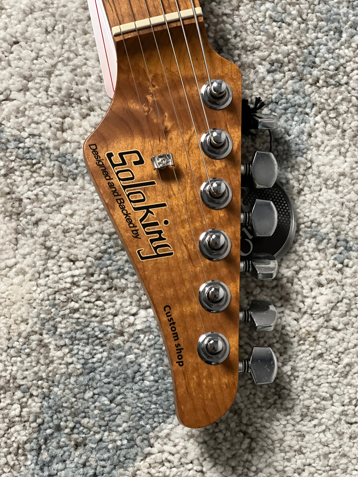 Soloking MS-1 Classic Flat Top FMN Roasted Flame Maple Neck in Jeans Pacific Blue Limited Edition JESCAR