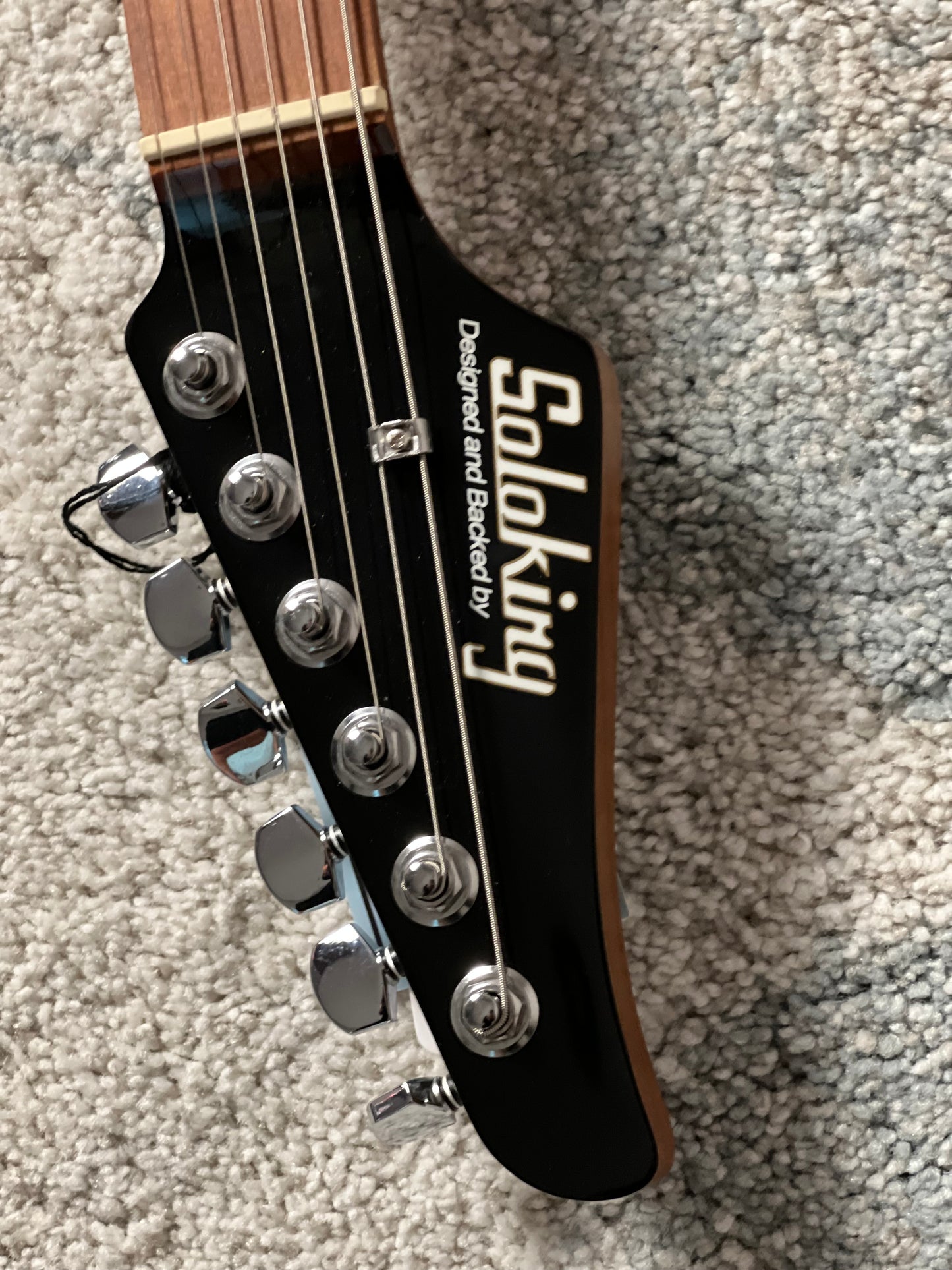 Soloking MS-1 H Baritone in Metallic Black with Roasted Maple FB