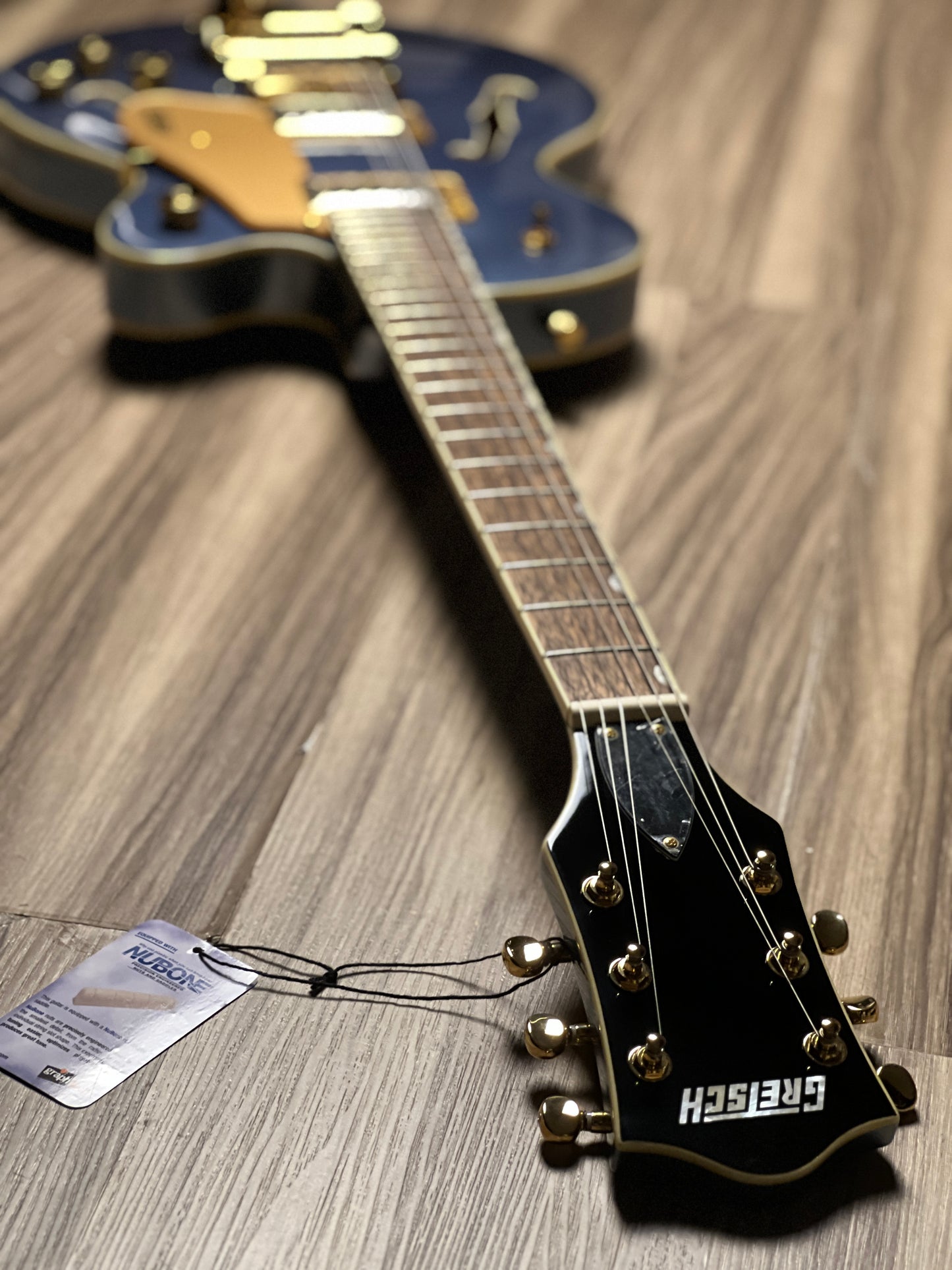 Gretsch G5655TG Electromatic Centre Block Jr Single-Cut w/Bigsby, Laurel FB in Cerulean Smoke