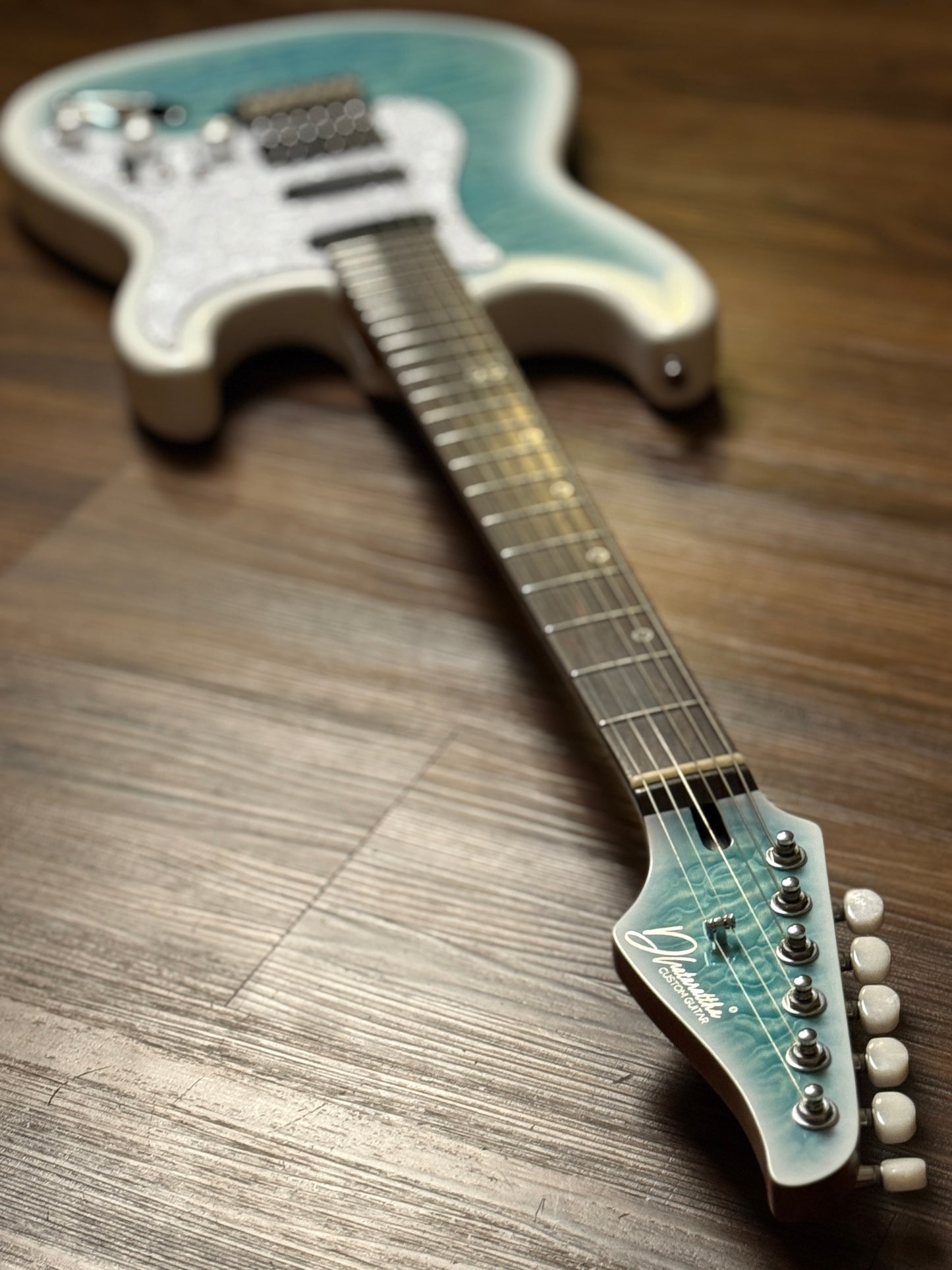 Dhatarattha Classic Modified DST HSS Quilt in Blue Larimar with Rosewood FB