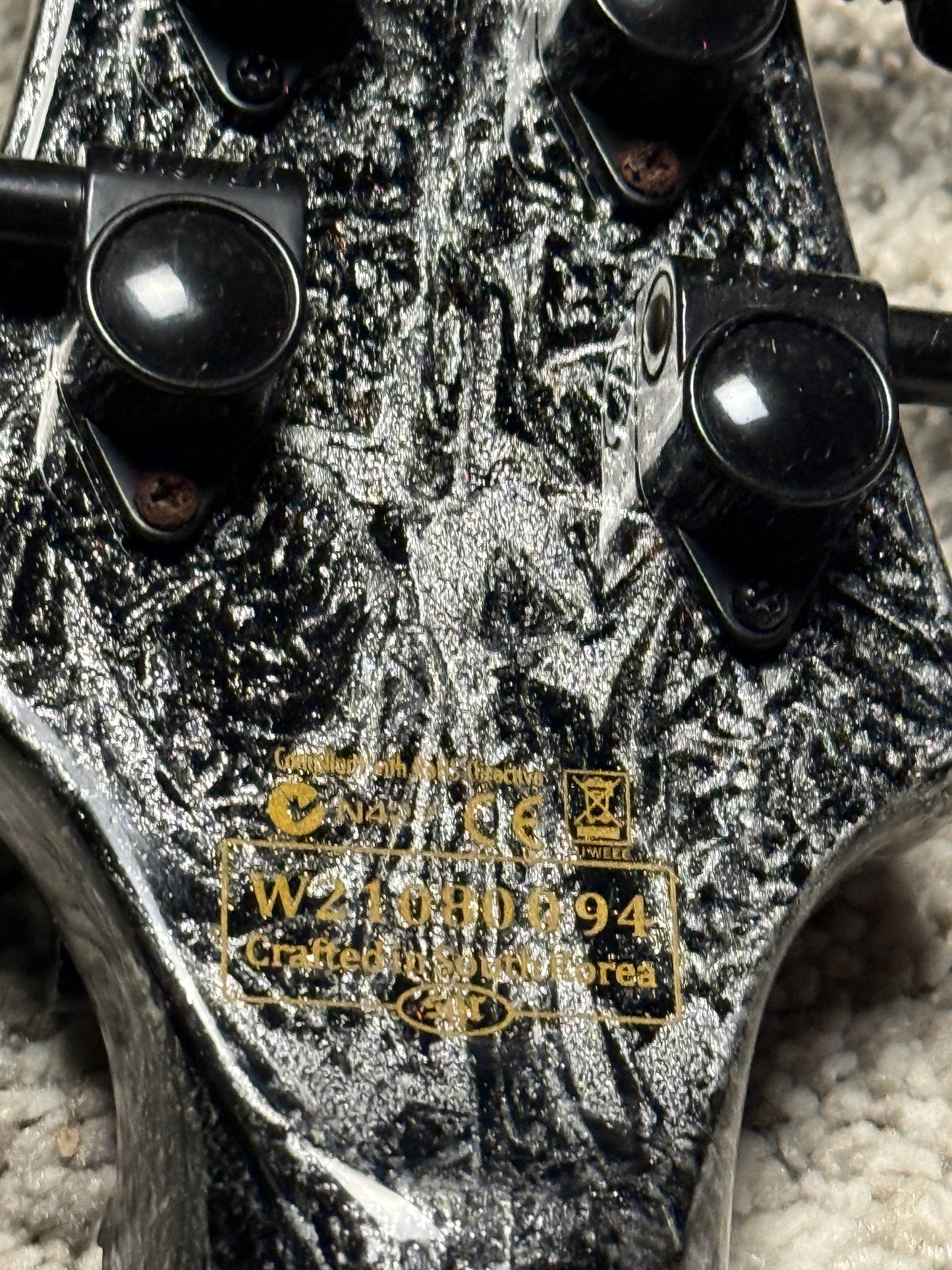 Schecter C-1 FR-S Silver Mountain - Black and Silver W21080094 (USED)