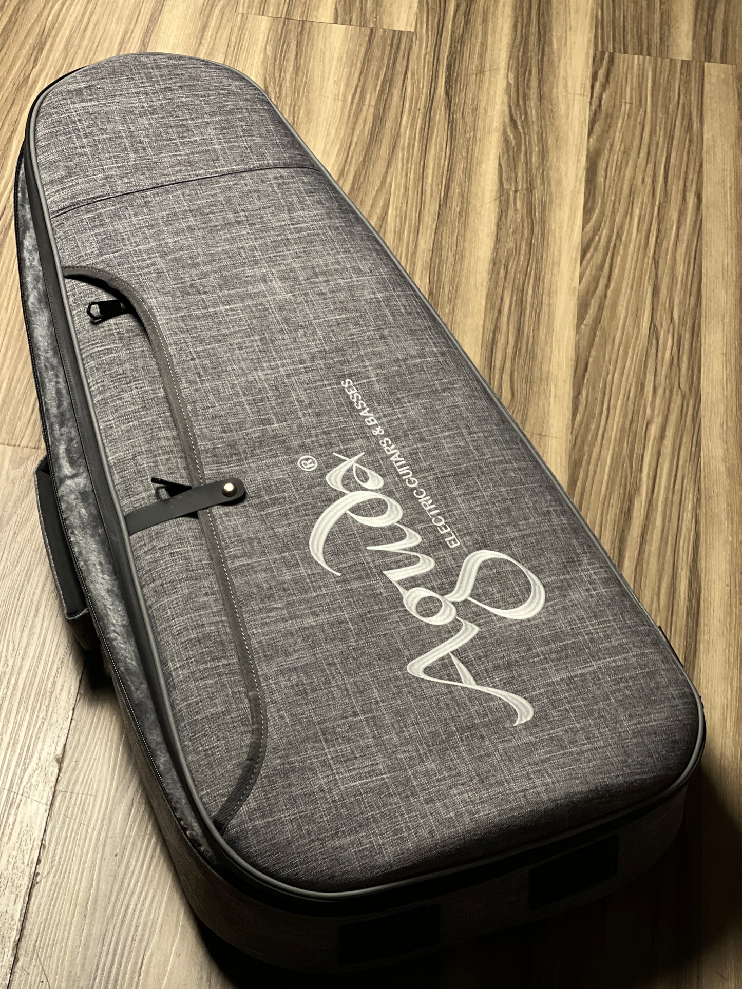 Aguda Musicboy with Premium Glossy Roasted Flame Maple Neck in Black 1