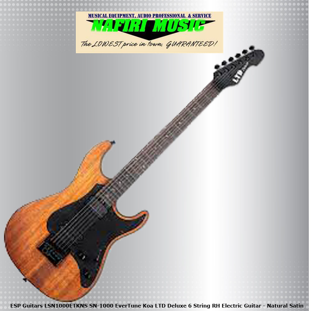 ESP Guitars LSN1000ETKNS SN-1000 EverTune Koa LTD Deluxe 6 String RH In Natural Satin