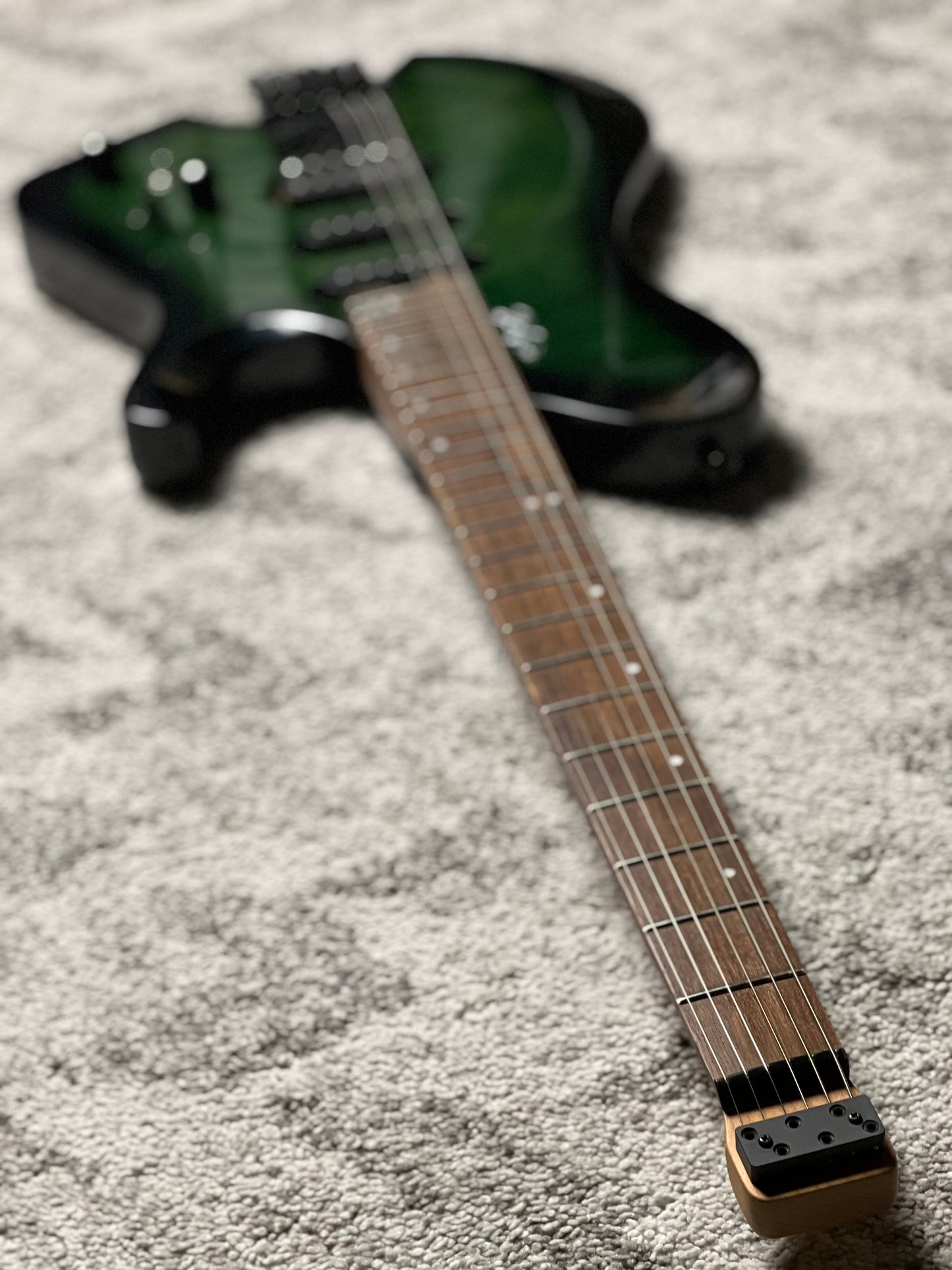 SLX Raptor Model B Headless with Flame Top in Green Burst
