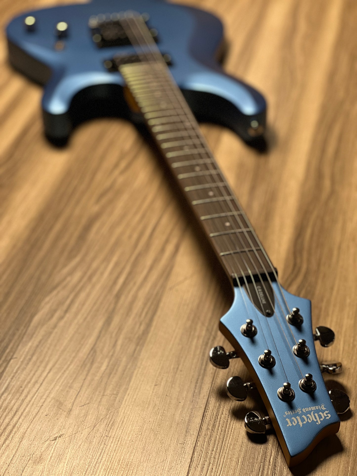 Schecter C-6 Deluxe in Satin Metallic Light Blue