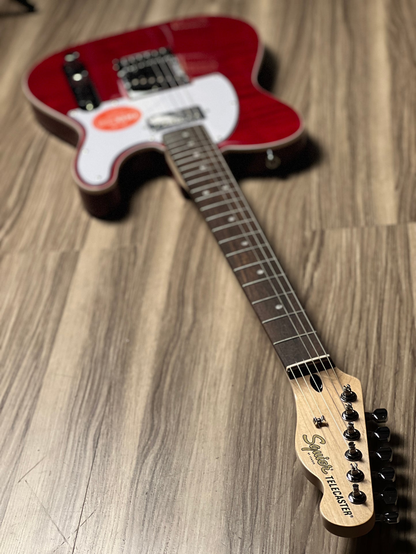 Squier Affinity Series Telecaster FMT SH With Laurel FB in Crimson Red Transparent