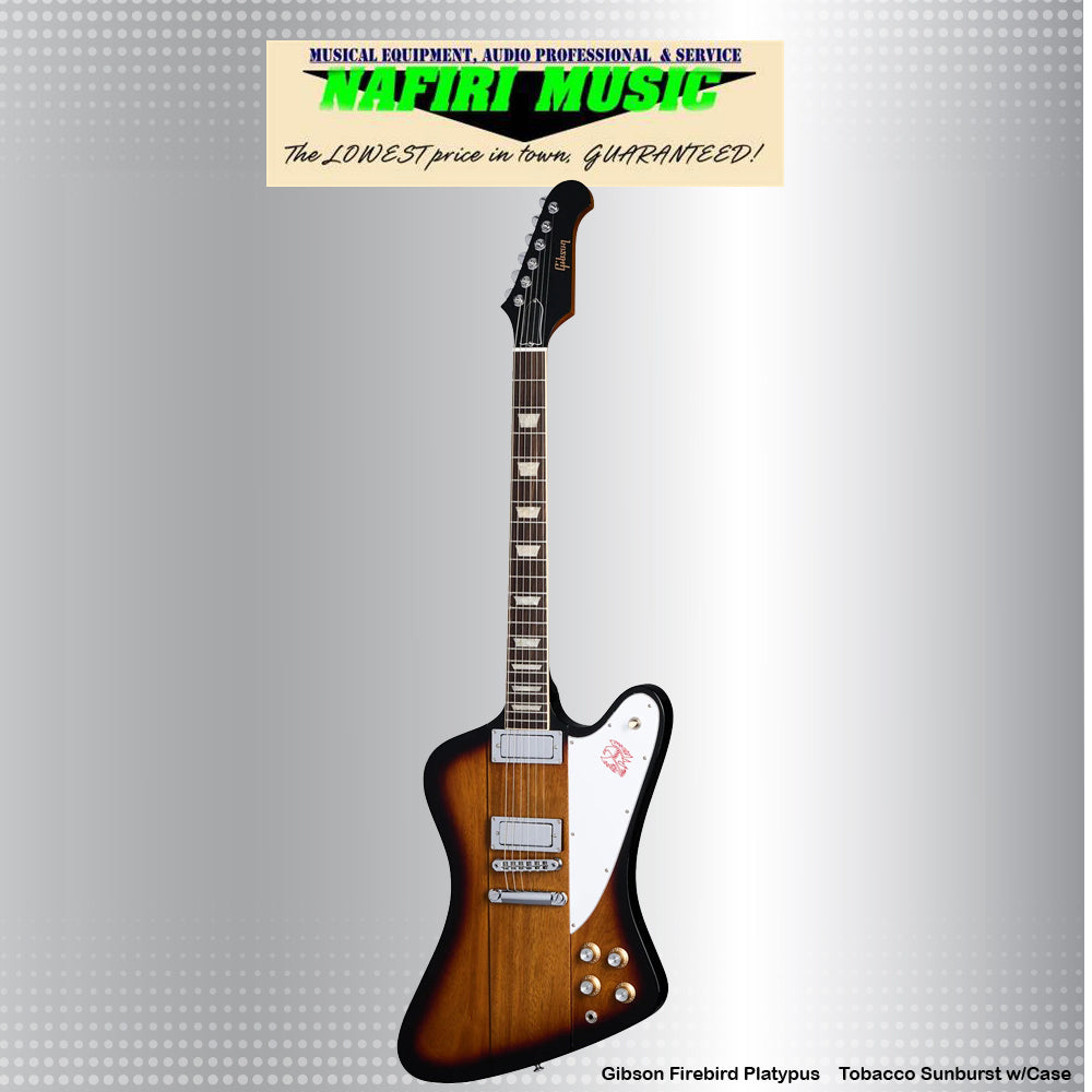 Gibson Firebird Platypus in Tobacco Sunburst with Case