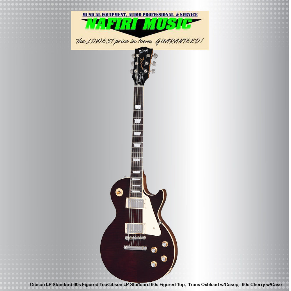 Gibson LP Standard 60s Figured Top in Trans Oxblood with Case