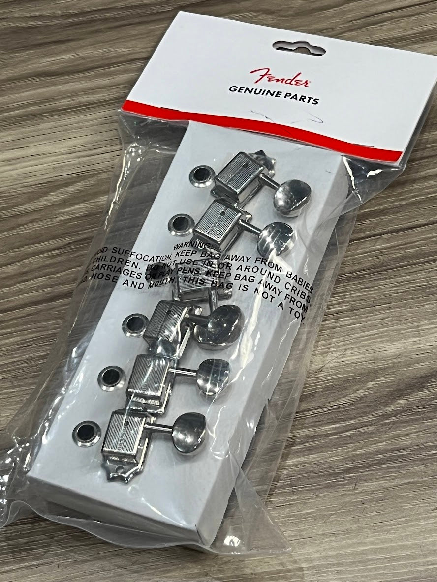 Staggered Tuning Machine Set Fender American Vintage Staggered Tuners - Nickel/Chrome (6-in-Line) Locking Tuners