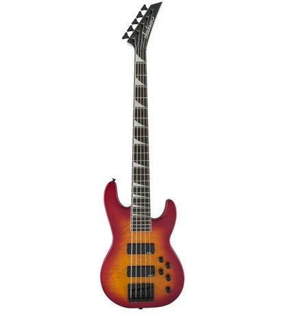 Jackson JS Series Concert Bass JS3VQ Amaranth FB in Cherry Burst