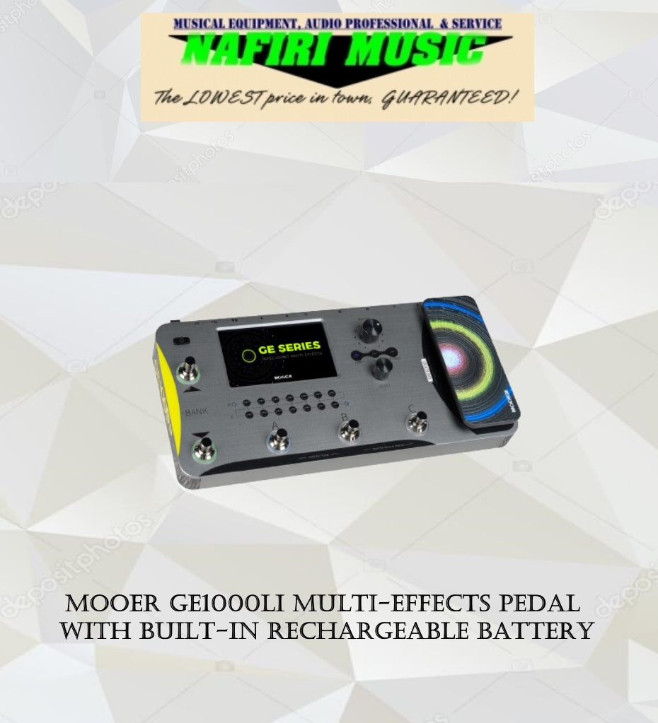 Mooer GE1000Li Multi-Effects Pedal with Built-In Rechargeable Battery –