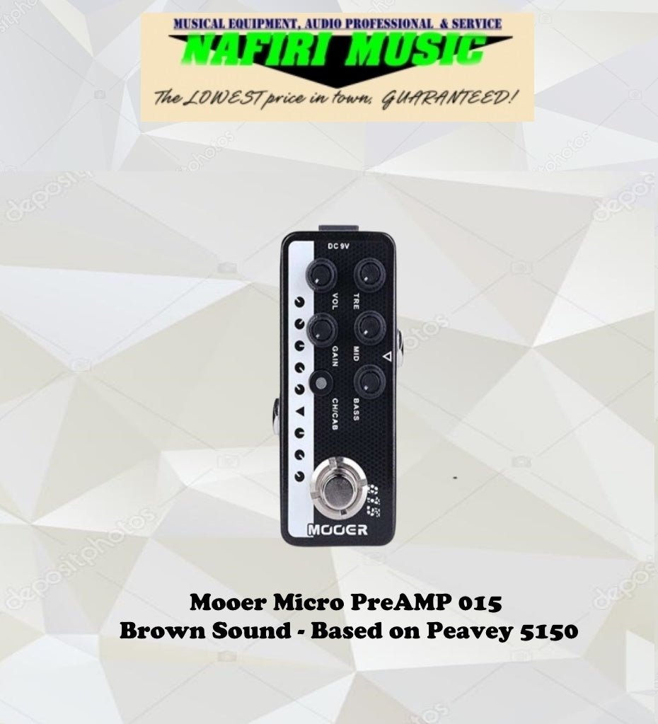 mooer preamp pedals Mooer Micro PreAMP 015 Brown Sound Based on Peavey 5150 – nafiriguitar.com