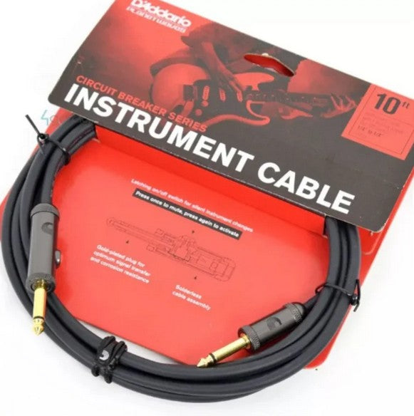 Daddario PW-AG-10 Circuit Breaker Series Instrument Cable 3 M