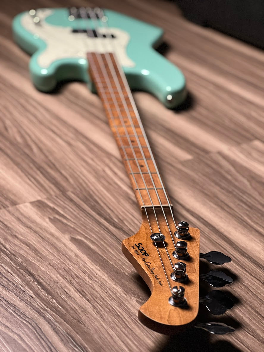 SQOE SPB600 ROASTED MAPLE SERIES Bass IN Surf Green