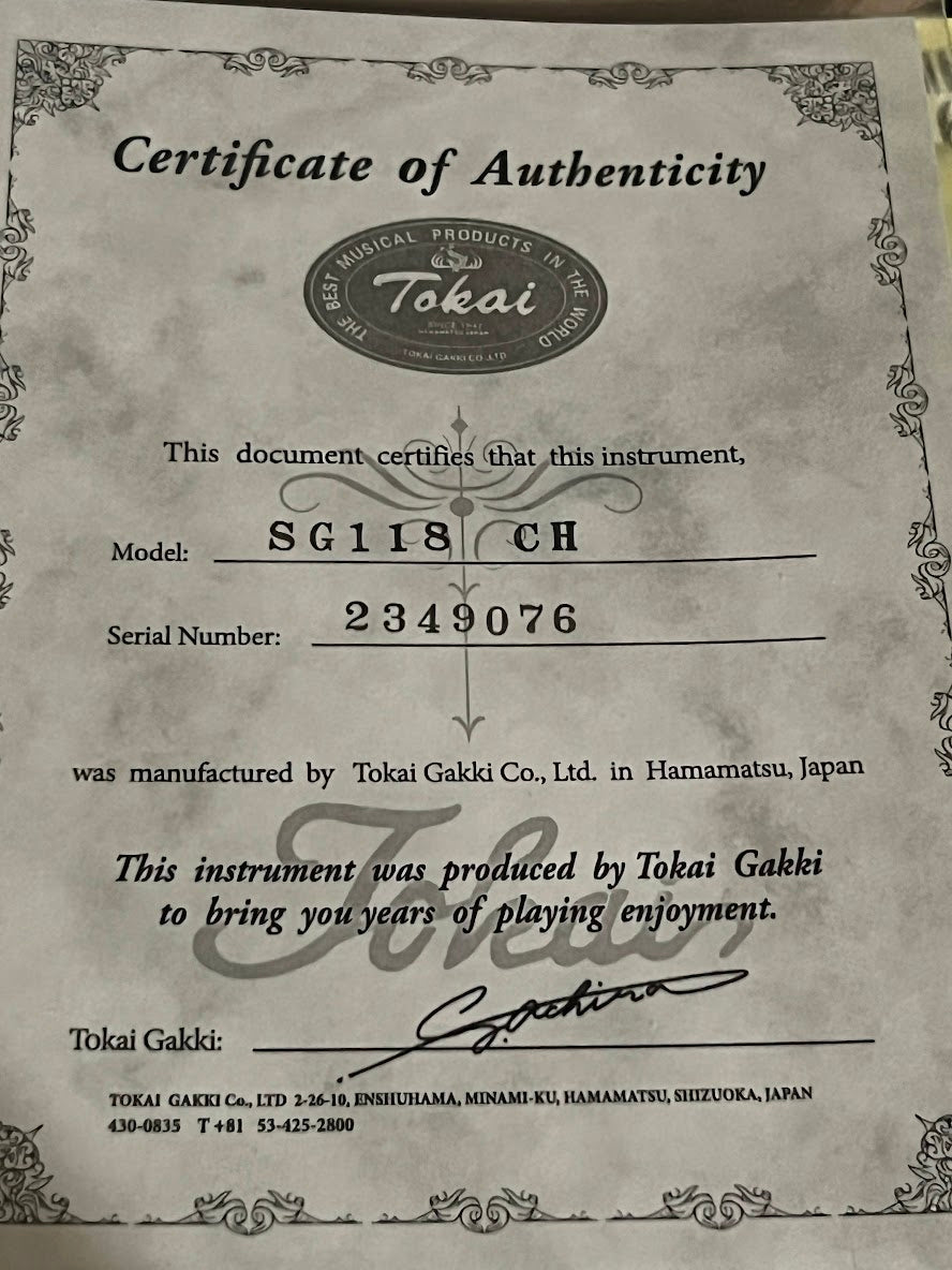 Tokai SG-118 Vintage Series Japan in Cherry 2349076