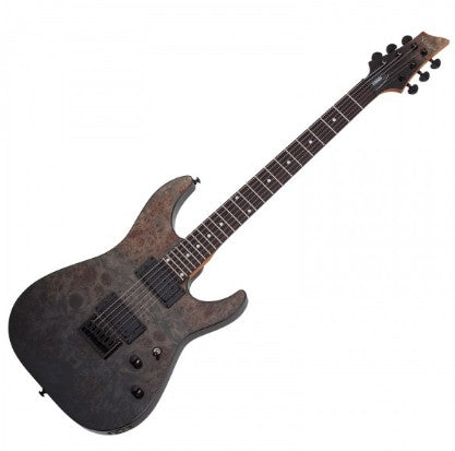 Schecter C-1 Standard in Black Fade Burst Burl