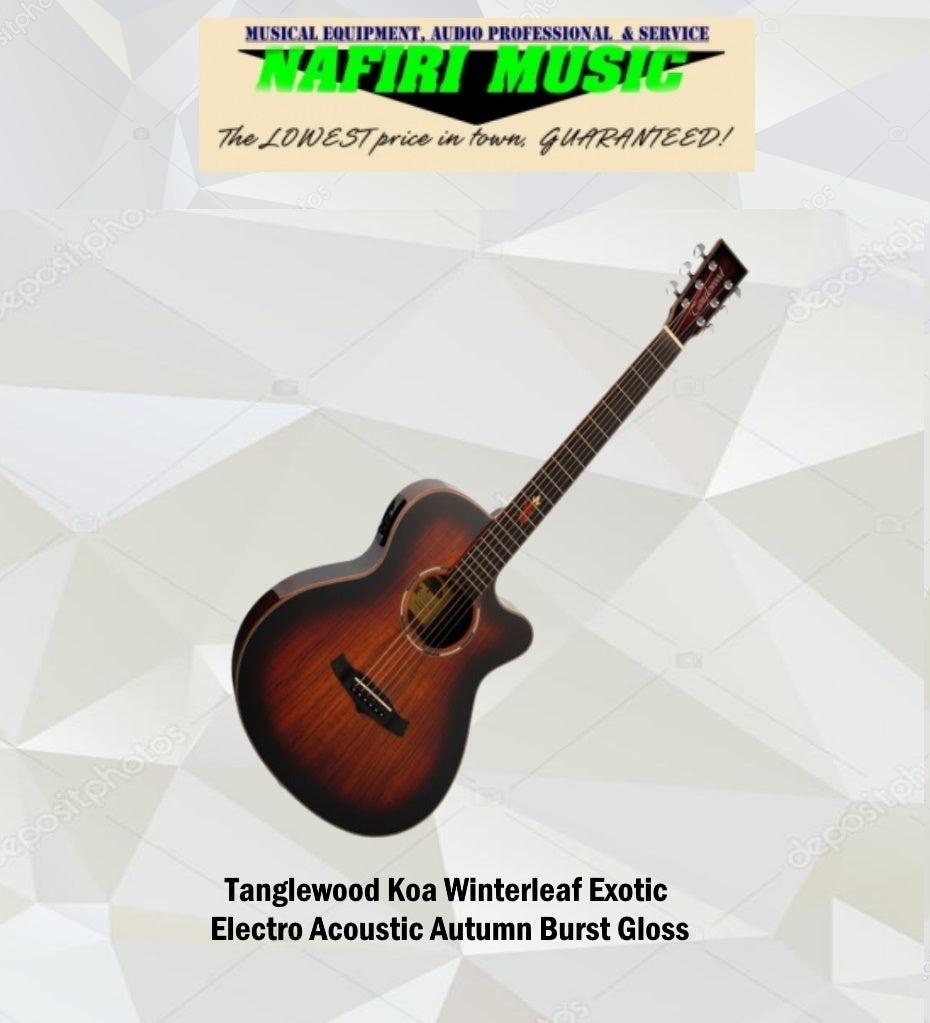Tanglewood TWX4CEK Koa Winterleaf Exotic Electro Acoustic in Autumn Burst Gloss