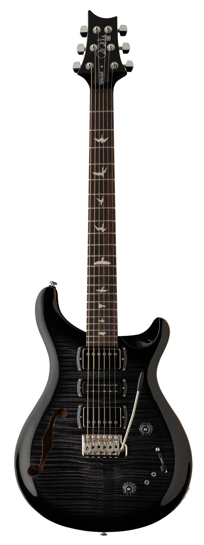 PRS SE Special Semi-Hollow in Charcoal Burst