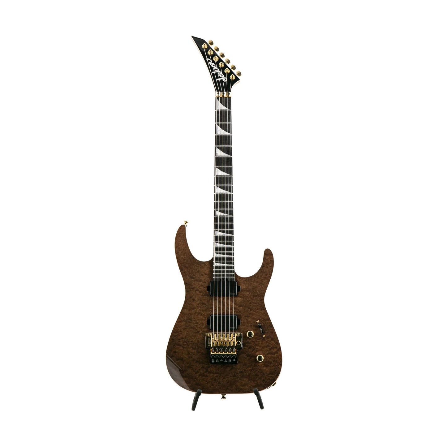 Jackson MJ Series Dinky DKRP Burl Mahogany Fluence with Ebony FB in Dark Mocha J2400064
