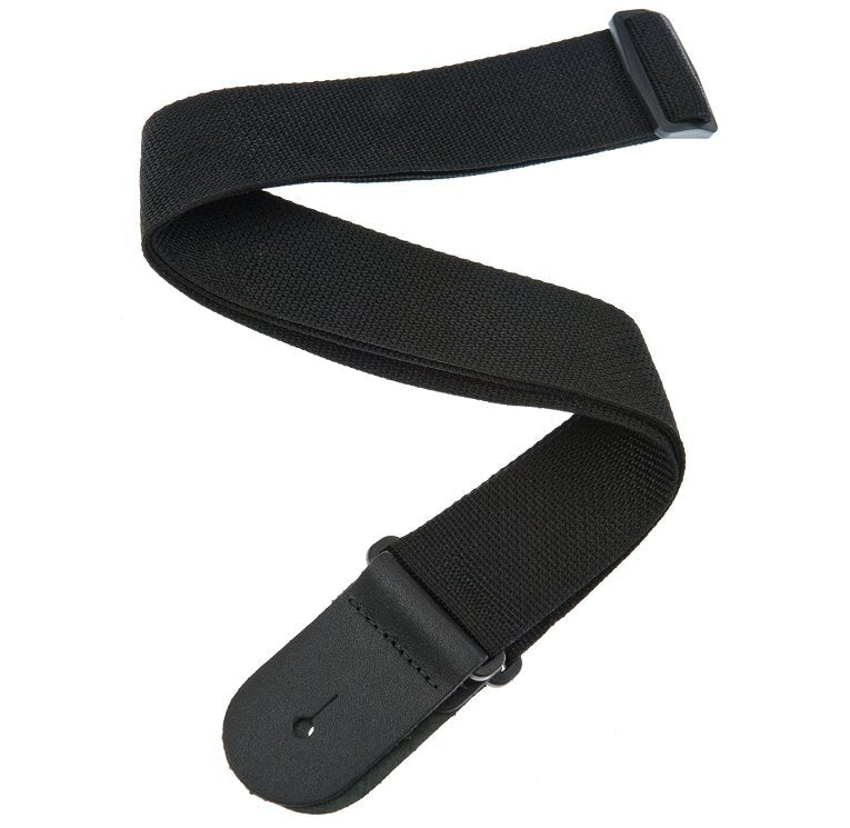 D'addario Strap Polyp Leather Ends in Black (PWS100)