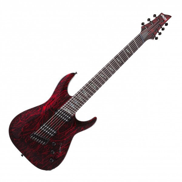 Schecter C-7 MS Silver Mountain in Blood Moon W21072228