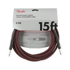 Fender Professional Series Instrument Cable 15ft In Red Tweed