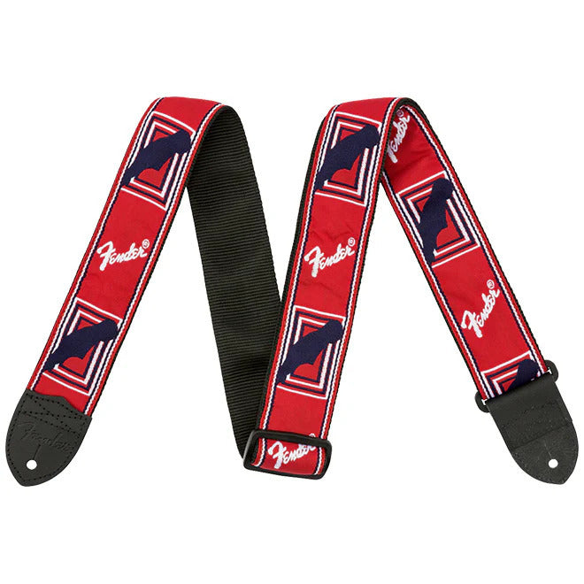 Fender 2 Inch Monogrammed Strap Red/White/Blue