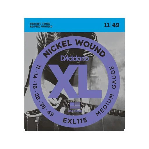 D`Addario EXL115 Nickel Wound Electric Guitar Strings, Medium/Blues-Ja