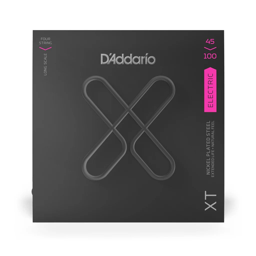 D'Addario XTB45100 Bass Nickel Plated Steel, Regular Light, Long Scale, 45-100