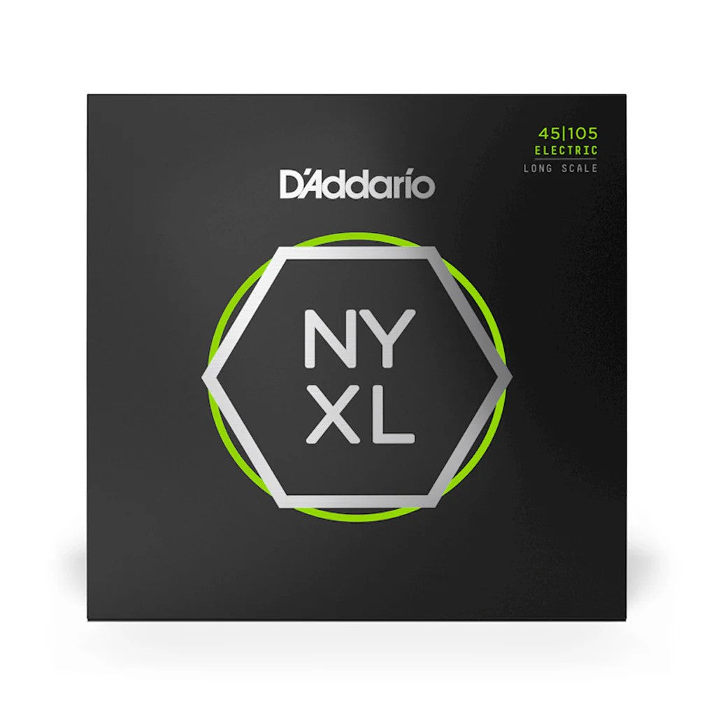 D'Addario NYXL45105, Set Long Scale Bass Guitar Strings, 45-105