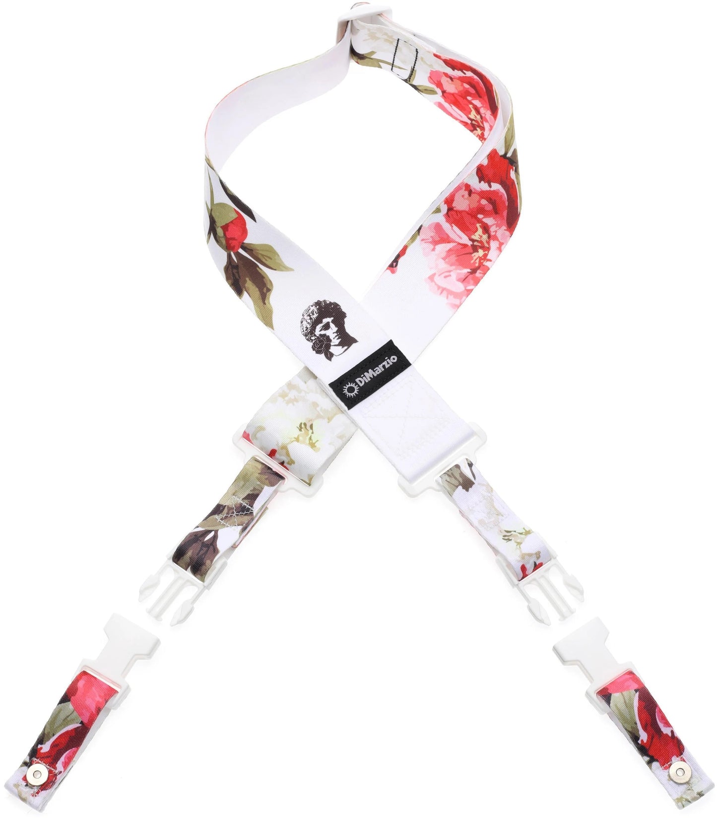 DiMarzio DD2247 Polyphia Floral Muse ClipLock Guitar Strap in White