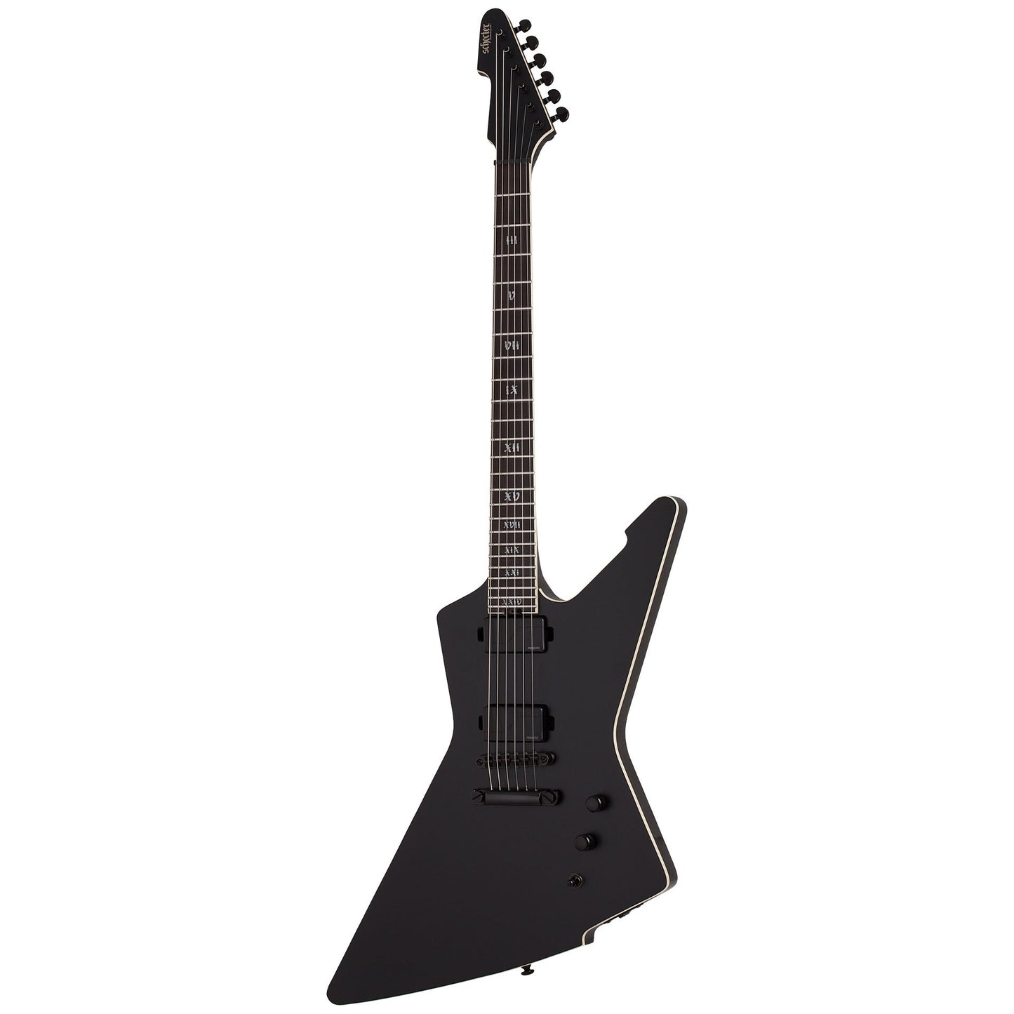 Schecter E-1 SLS Evil Twin in Satin Black