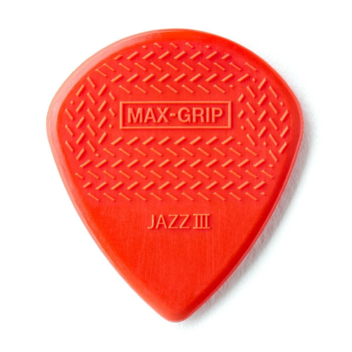 Jim Dunlop 471-3N Max-Grip Jazz III Nylon Pick, 6-Pack