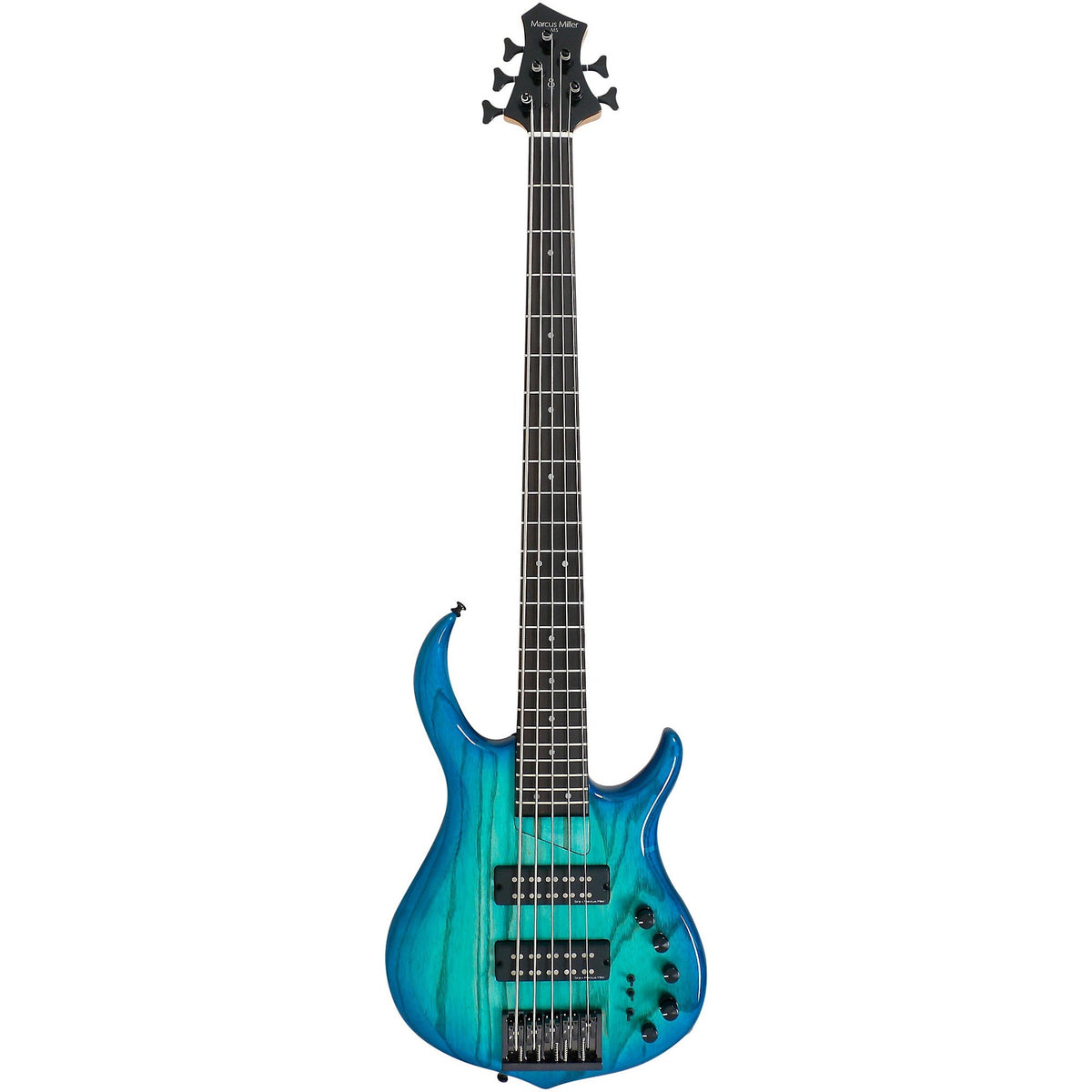 Sire Marcus Miller M5 SWAMP ASH-5 String Bass Guitar in Transparent Blue