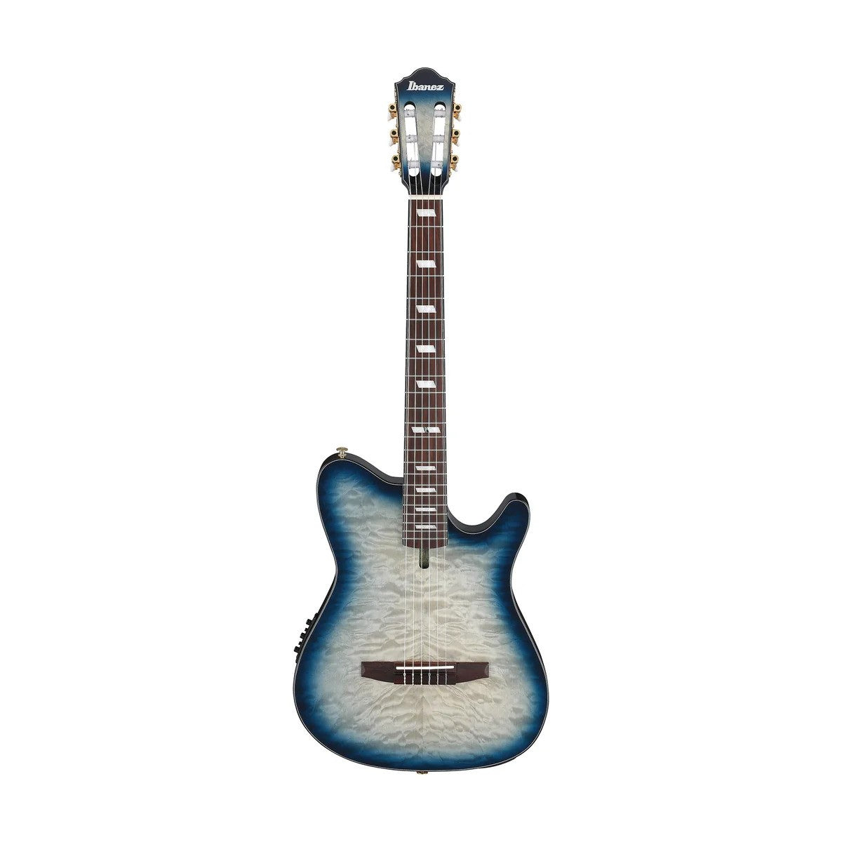 Ibanez FRH20QMN-CTL Acoustic-Electric Guitar in Cosmic Blue Starburst Low Gloss