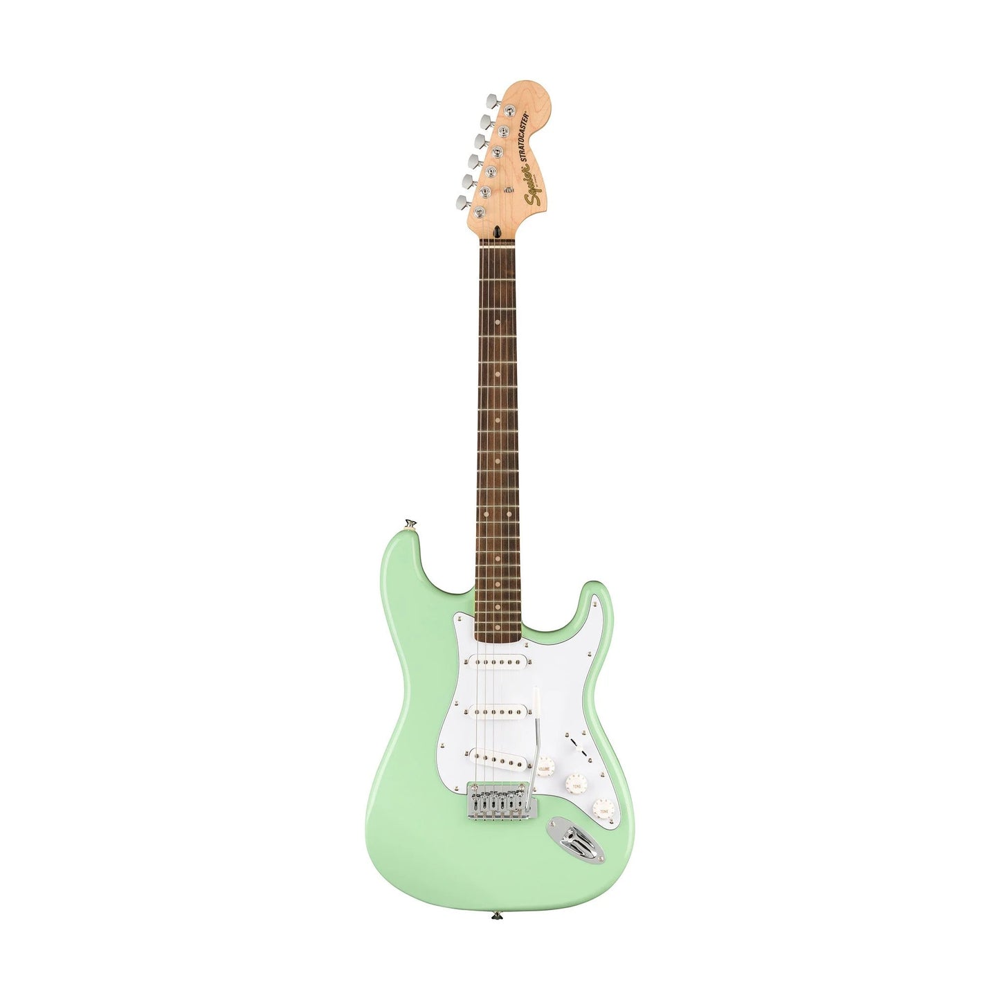 Squier FSR Affinity Series Stratocaster w/White Pickguard, Laurel FB in Surf Green