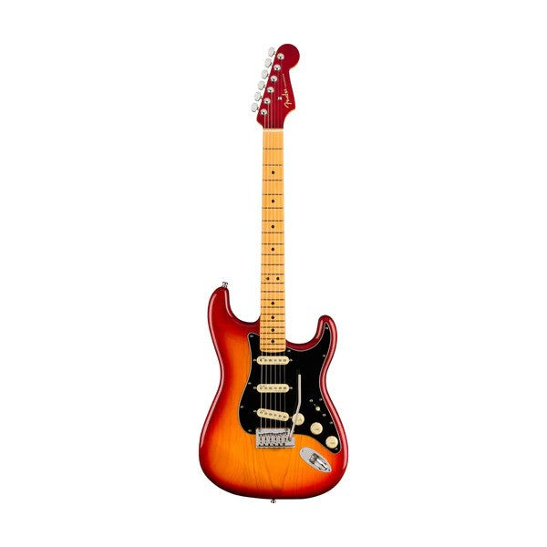 Fender American Ultra Luxe Stratocaster with Maple FB in Plasma Red Burst