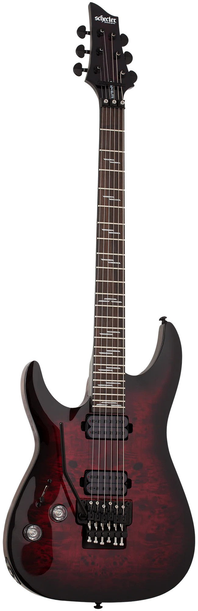 Schecter Omen Elite-6 FR Left Hand in Black Cherry Burst